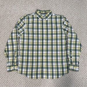 Old Navy Green and Yellow Casual Button Down Shirt